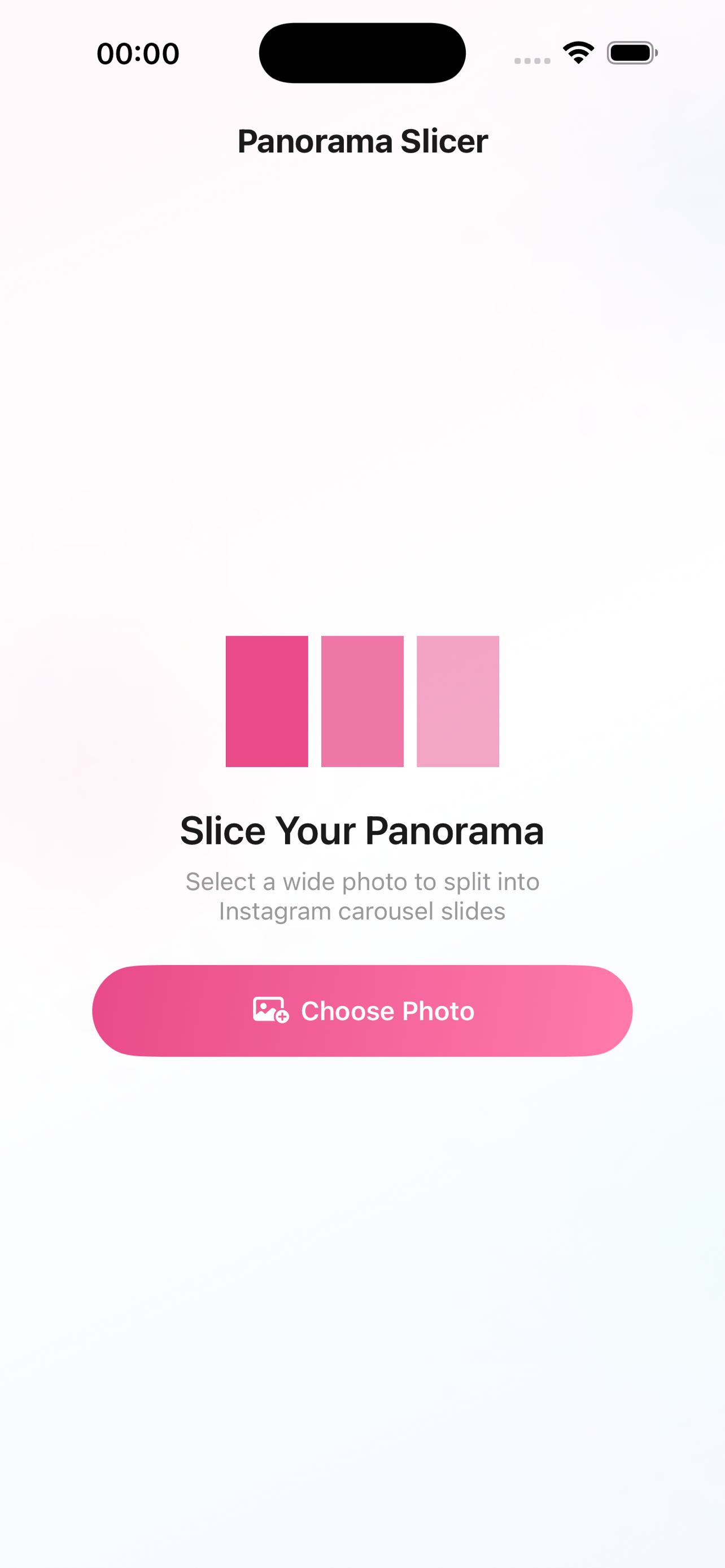 Panorama Slicer home screen